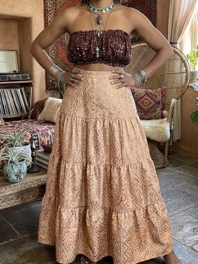 NWT Forever 21 Wine Sequin Sparkle Tube Top SMALL